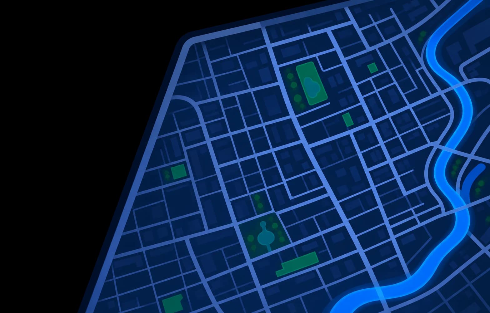 Stylized city map with nearby Sidequest promotions